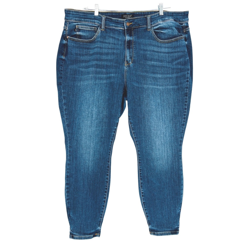 Judy Blue Skinny Fit Jeans Womens Plus Size 24W Blue High Rise Stretch Denim
